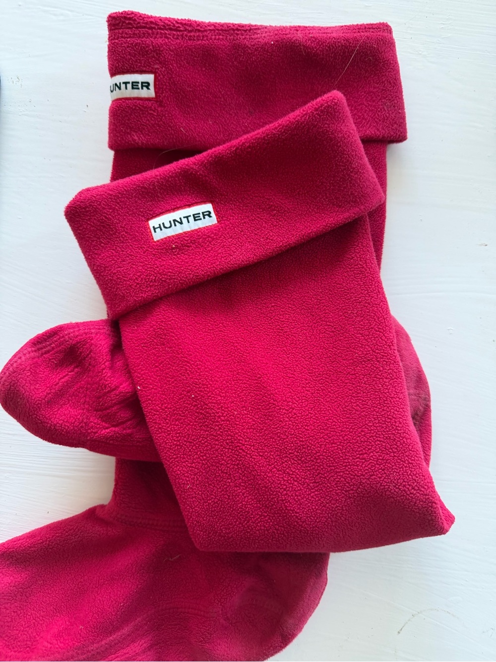 Hunter Kids Fleece Leggings in Hot Pink